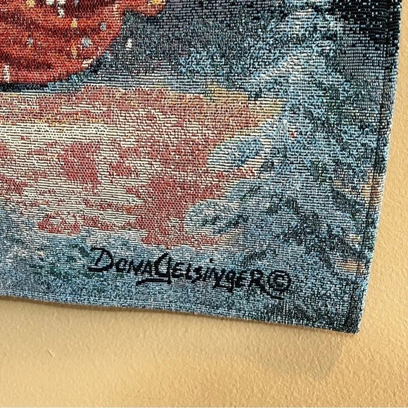 Starlight Symphony Xmas Angel Fiber Optic Tapestry Wall Hanging Dona Gelsinger - Picture 2 of 15